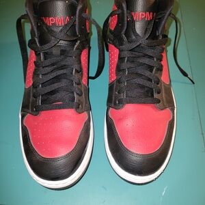 Authentic NIKE AIR JORDAN ACCESS "REVERSE BRED" BLACK-GYM RED-WHITE